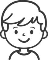 A boy with a smile on his face vector