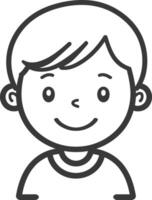 A boy with a smile on his face vector