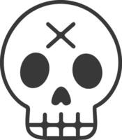 A skull with crossed out eyes on a white background vector