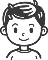 A boy's face with a smile on it vector