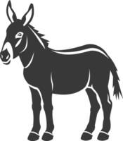 A donkey is standing in front of a white background vector