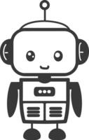 A robot icon on a white background vector
