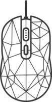 A computer mouse with a geometric design vector
