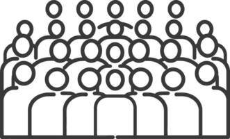 A group of people in a circle with one person in the middle vector