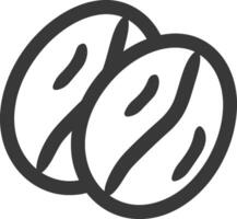 Two beans icon on a white background vector