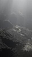 View of the himalayan peak in deep fog video