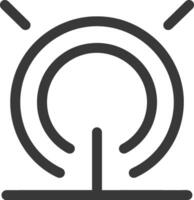 Stylized Icon Depicting a Tree with a Circle at the Top vector