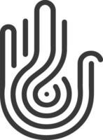 Stylized Hand with Circular Pattern vector