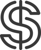 Stylized Dollar Sign with Circular Design Elements vector