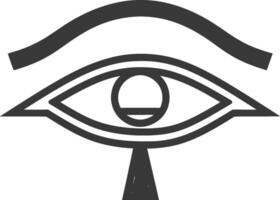 Stylized Eye with Curved Lines and Triangular Shape vector