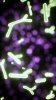 viruses under the microscopic view for education video