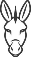 Line Drawing of a Donkeys Head vector