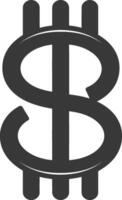 Stylized Dollar Sign Icon with Vertical Lines vector