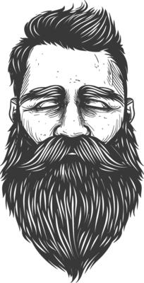 A man with a beard and mustache