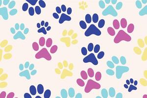 Cute Animal Paw Print Pattern for Adorable Designs and Decor vector