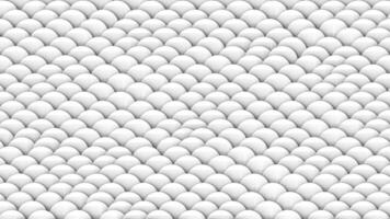 Abstract half-circle pattern moving background. Seamless loop animation with Black and white geometric pattern. White roof tiles repeat pattern background. video