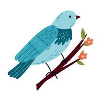 Spring birds single element. Spring singing birds. birds for postcards and t-shirts. vector