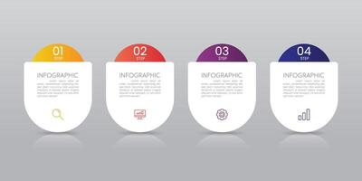 4 option Modern Business Infographic Design Template vector