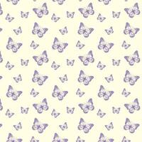 Purple butterfly pattern. Ethereal lepidoptera. Repeating motif background for travel themed projects or nature inspired aesthetics. illustration vector