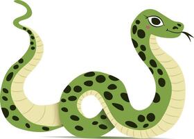 Green Snake. Chinese New Year of the Snake for celebrating the Lunar New Year, festive holiday cards, posters, and greeting designs. Asian element. Cultural symbol. illustration vector