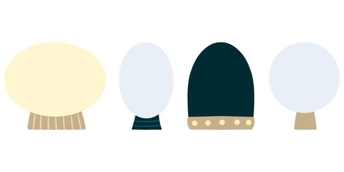 sencillo vacío nieve globos conjunto vector