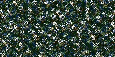 Multicolored texture spotted seamless pattern. hand drawn ornament with abstract shape, dots, spots, drops snowflakes on a black background. vector