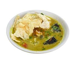 soto kuning is an authentic soto from bogor, indonesia. photo