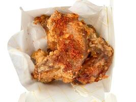 spicy chicken wings isolated on white background. photo