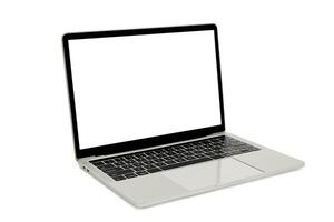 Modern technology gadgets kit, responsive design presentation templates. Mockup Composed of laptop pc isolated on white background. photo