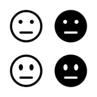 Neutral face expression icon in generic style vector