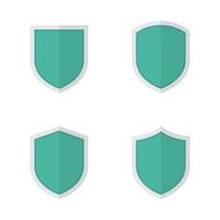 Shield guard, protection icon set in flat style. Defense, protect sign symbol vector