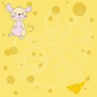 Layout for game labyrinth find a way mouse illustration vector