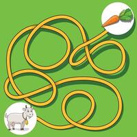 Layout for game labyrinth find a way goat illustration vector