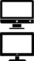 Desktop Computer Monitor Icons for Modern UI Design vector