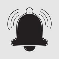 Notification icon silhouette white background vector