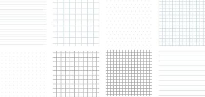 Grid empty background, square, line dot graph paper, school math sheet, grid paper sheet. Memo list, bullet journal list blank, architectural graph vector
