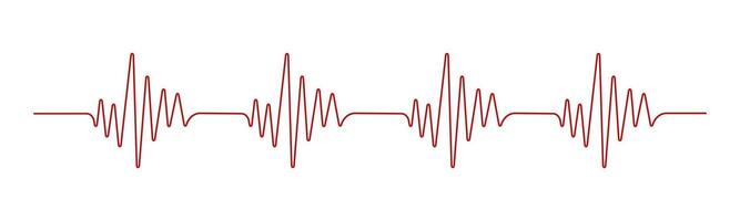 Heart beat red cardio rhythm line. ECG EKG electrocardiogram medicine test. Heartbeat pulse. Diagram, monitor curve graph vector