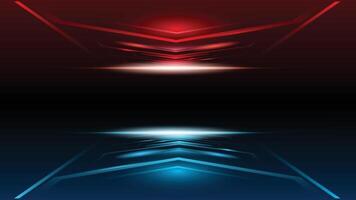 Black abstract red and blue technolofy geometric background elegant futuristic vector