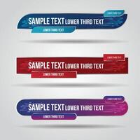 Lower third white and colorful design template vector