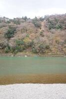 A river with a boat on it photo