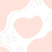 Abstract spots with dots and hatches Hand draw background texture in trendy soft peach Template idea. Isolated illustration lettering or card, web promo, poster, leaflet, brochure, flyer, label vector