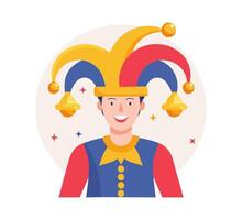 Jester with Bells vector