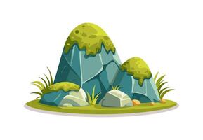 Rocks with Moss and Lichen vector
