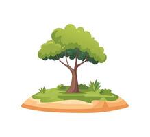 Small Island with a Lone Tree vector