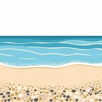 Pebble Beach with Small Waves vector
