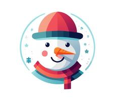 Frosty Snowman Face vector