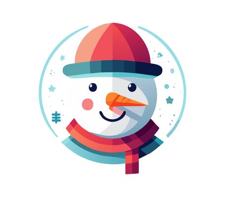 Frosty Snowman Face