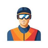 Ski Instructor with Goggles vector