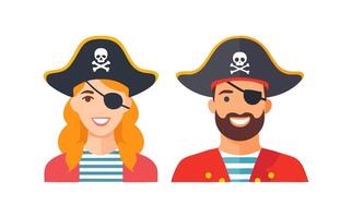 Smiling Pirate with Eye Patch vector