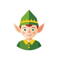 Elf with Pointed Ears and Hat vector